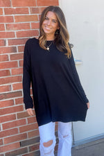 Zenana-Long Sleeve Round Neck Tunic Top