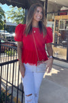 What A Sweetheart Top-Red