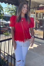 What A Sweetheart Top-Red