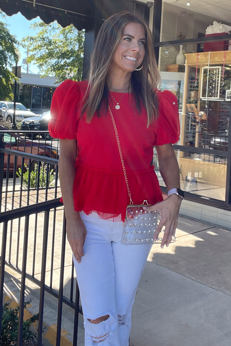 What A Sweetheart Top-Red
