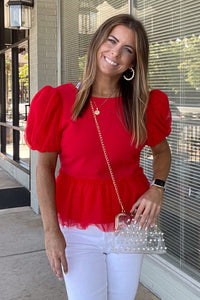 SALE-What A Sweetheart Top-Red