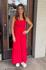 Zenana-Smocked Tiered Midi Dress
