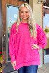 Fuchsia Soft Sweater by Zenana