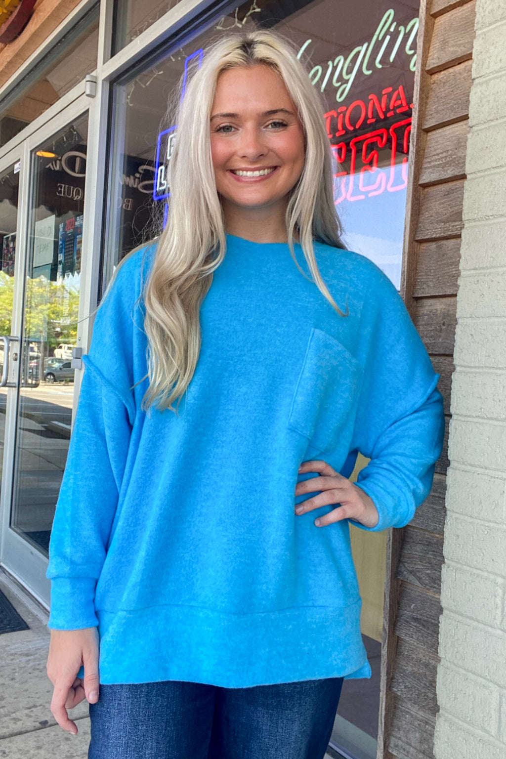 Zenana Drop Shoulder Oversized Sweater Simply Dixie Boutique