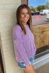 Zenana-Ribbed Boat Neck Drop Shoulder Top