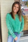 Kelly Green Zenana Waffle Top