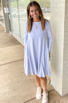 Heather Grey Long Sleeve Swing Dress by Zenana