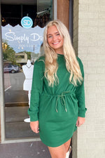 Colorado Bound Sweatshirt Dress-Huntergreen