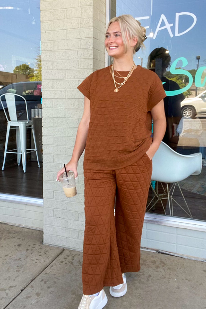 See And Be Seen Quilted Set in Rust