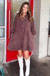 Staying Optimistic Dress-Brown