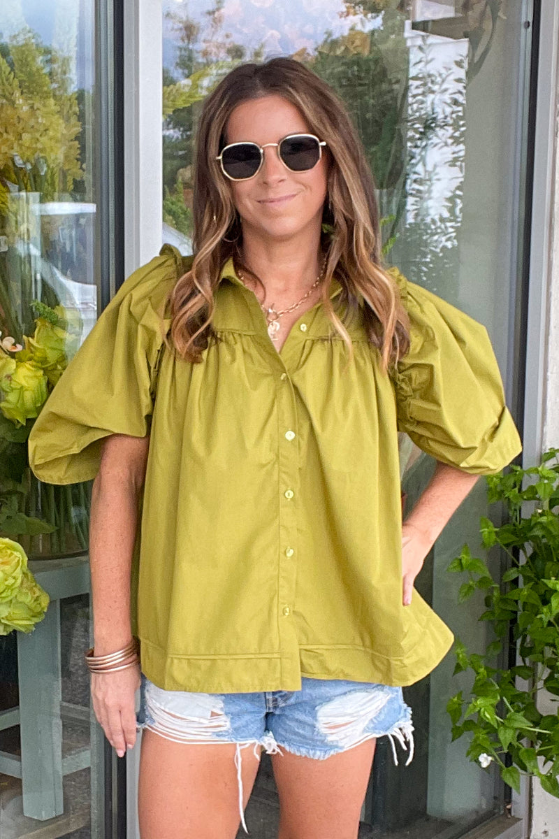Graceful Impression Top-Martini Olive