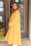 On My Way Up Dress-Mustard