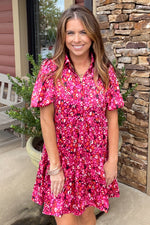 Easy To Please Dress-Magenta