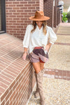 SALE-Walk The Lines Shorts-Brown