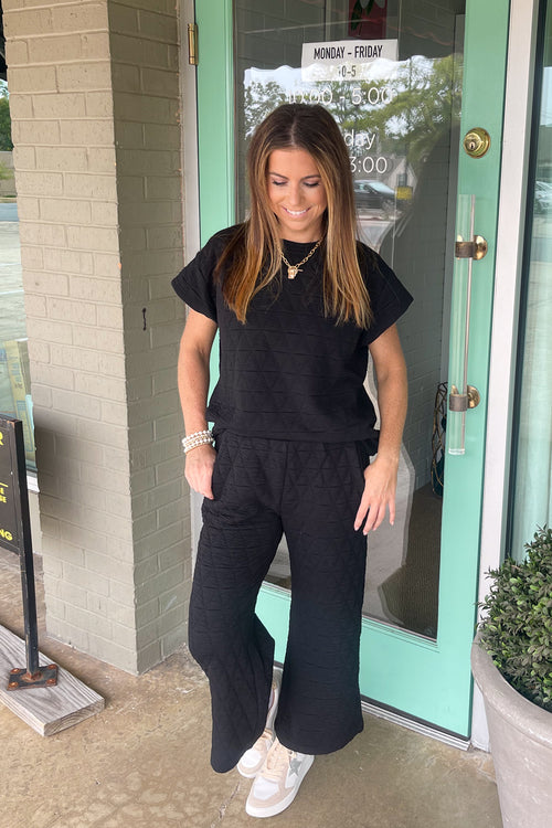 See and be seen quilted Set in Black