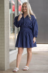 Taking A Trip Dress-Navy
