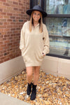 My Cozy Side Sweater Dress-Oatmeal