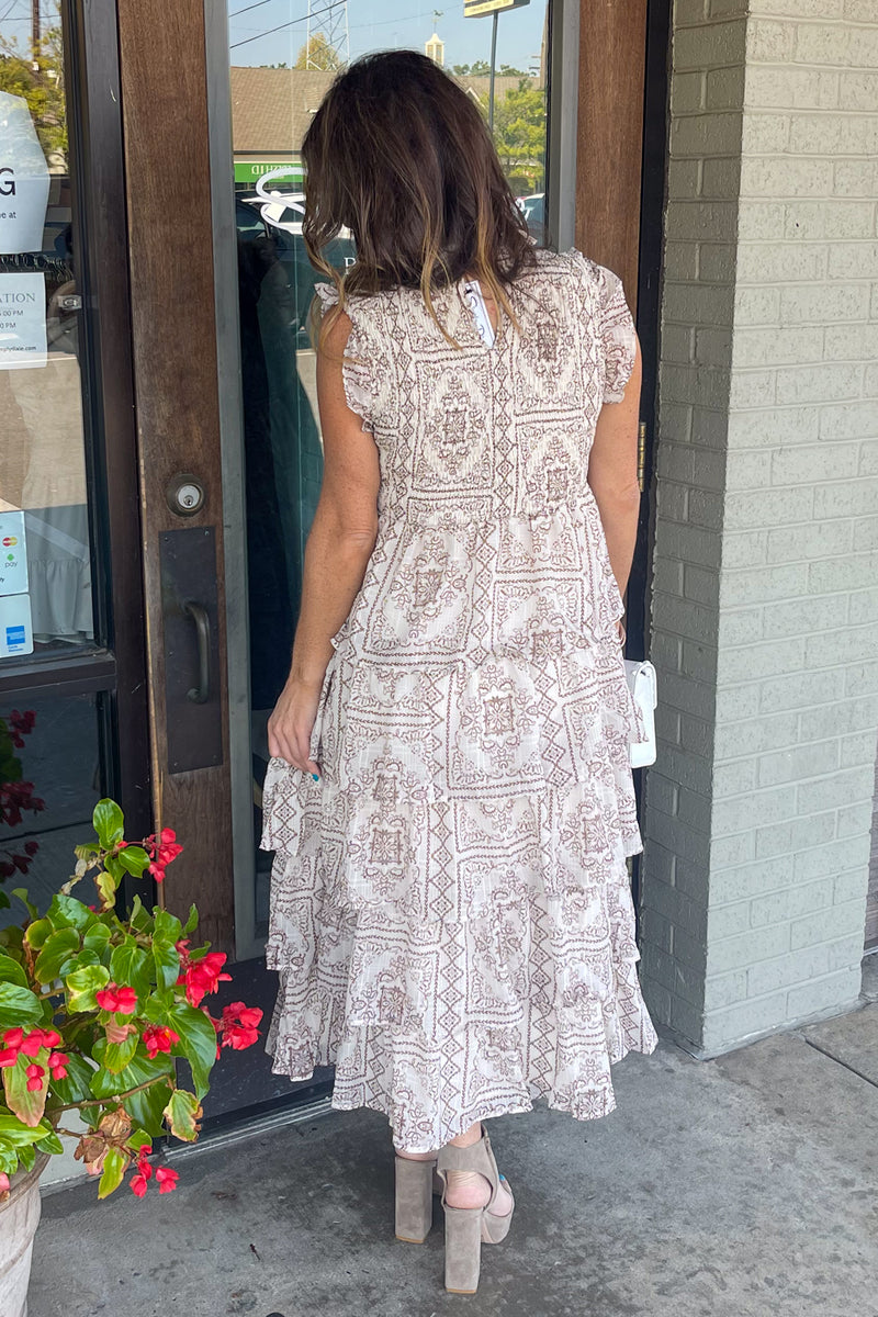 Stay Awhile Dress-Cream