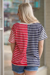 A True Classic Top-Navy/Red