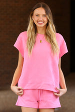 Far From Home Crew Neck Top-Bubble Gum