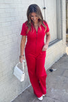 Red Ces Femme Jumpsuit
