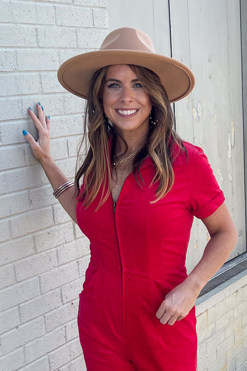 Game Changer Jumpsuit-Brick