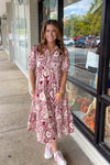 Think Differently Dress-Sangria