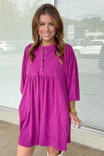 Around The Town Dress-Magenta