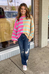 Umgee Multi Stripe Sweater