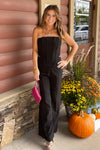 Sofia The Label-Loretta Bustier Jumpsuit-Black