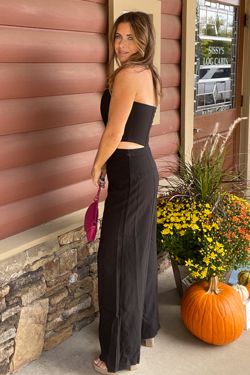 Sofia The Label-Loretta Bustier Jumpsuit-Black