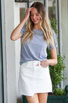 Wear Your Confidence Top-Heather Grey