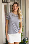 Wear Your Confidence Top-Heather Grey