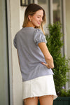 Wear Your Confidence Top-Heather Grey