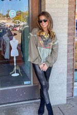 A Little Rock N' Roll Top-Light Olive