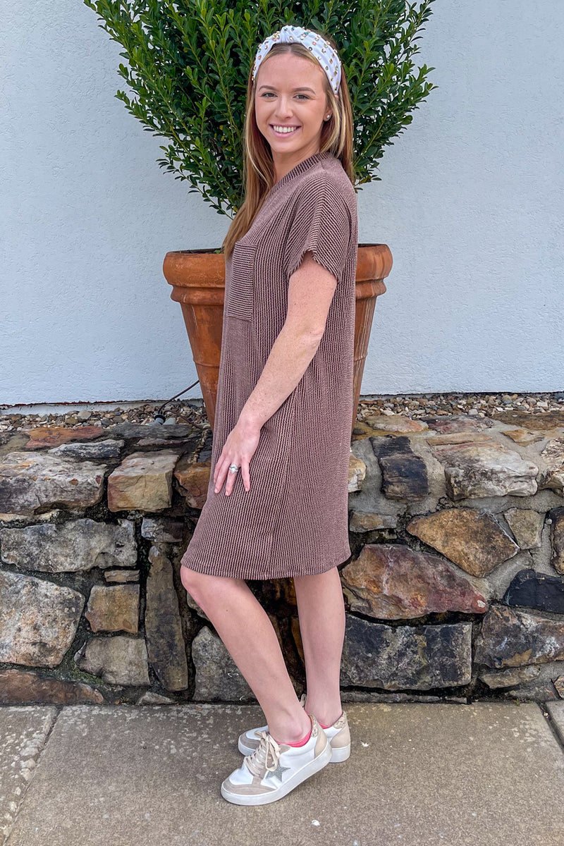 It's A Staple Dress-Peppercorn