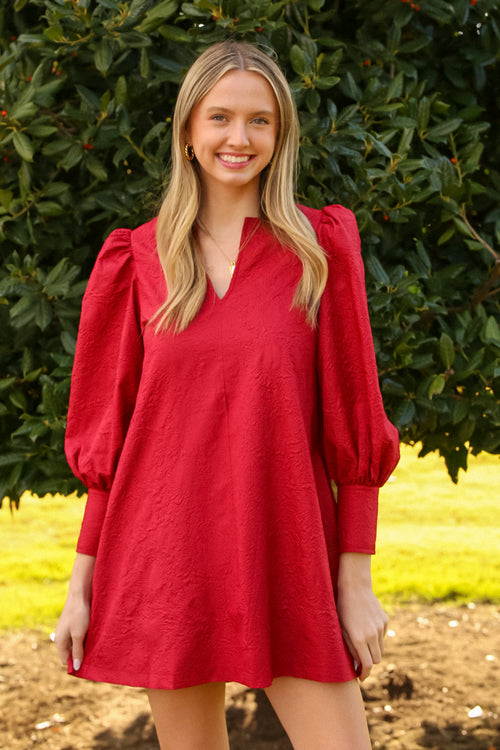 Olivaceous-Korey Dress-Burgundy