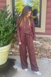 Ride The Wave Pants-Chocolate