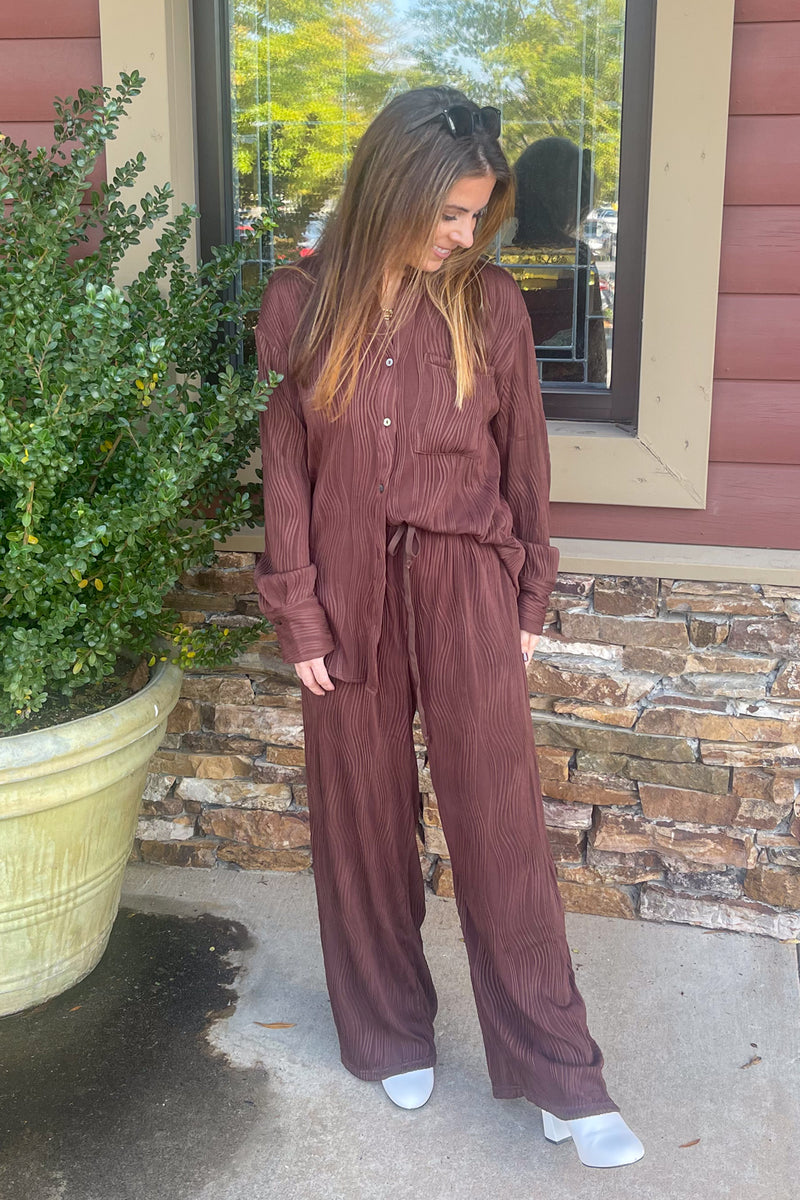 Ride The Wave Pants-Chocolate