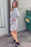 A Dark And Floral Night Dress-Black