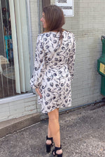 A Dark And Floral Night Dress-Black