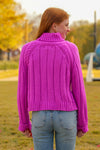 Snuggle Up Close Sweater-Electric Orchid