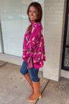 Always With You Sweater Top-Hot Pink