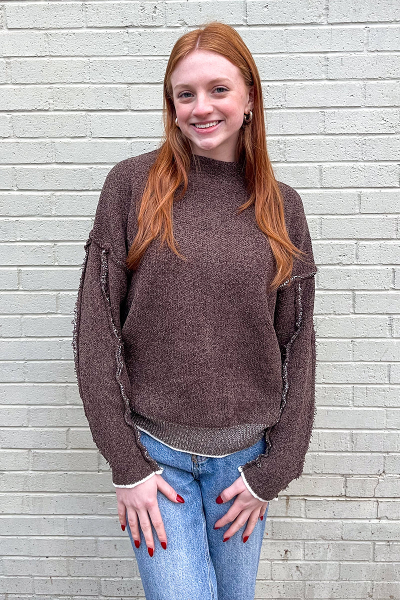 Brown Chenille Zenana Sweater