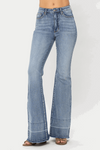 Judy Blue-High Waist Hem Flare Jeans