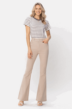 SALE-Judy Blue-High Waisted Garment Dyed Flare