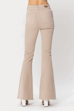 SALE-Judy Blue-High Waisted Garment Dyed Flare