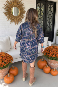 Front Porch Swinging Collared Shirt Dress-Denim - Simply Dixie Boutique