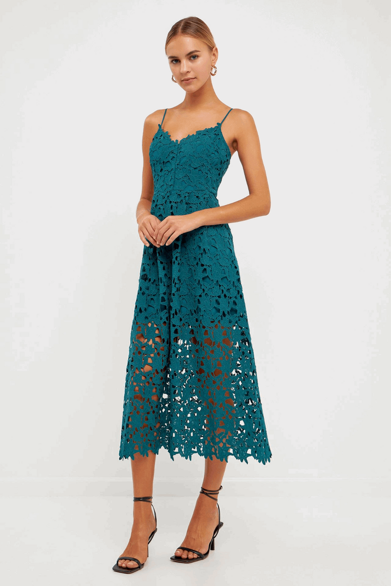 English Factory Lace Midi Dress