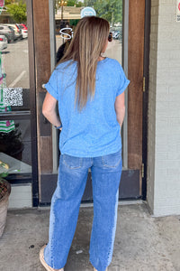 Zenana-Soft Melange V-Neck Tee